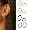Hoop oorbellen 2 van de ronde cirkel goud vergulde knuffel klein voor vrouwen mannen kraakbeen oor piercing sieraden pendientes hombre mujer