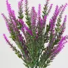 Dekorativa blommor plast lavendel falska växt hushåll prod konstgjord blomma för hem bröllop trädgård dekoration brud bukettpografi