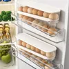 Küche Aufbewahrung Transparenter Eierspender für Eierkühlschrankbehälter organisiert