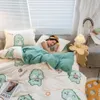 Yanyangtian Nordic Bed Fourpiece Bedding Set Summer Filtar For Queen Size Sheets Christmas Bedroom Decor 240426