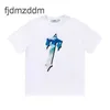 Tendeuse des tendances masculines et des femmes Trapstar Blue Sky White Cloud Big Letter High-définition Printing Courte à manches courtes Mentilles et femmes T-shirt du même style