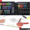 Gemälde Lieferungen 150pcs Kinderkunst Set Kinder Ding Künstler Farbstift Crayon Öl Pastellplatte Werkzeug Schreibwaren 240318 Drop Lieferung Home OTGVL