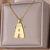 Anhänger Halsketten Monster Anfangsbuchstaben für Frauen Edelstahlkettenkragen Halskette Gothic Alphabet Schmuckzubehör
