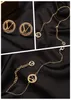 Brandles de boules d'oreilles Designers Lettre d'oreille Bracelet Bijoux Bijoux Bijoux 18k Gold Crystal Geometric Geometric Earge pour les accessoires Jewerlry Party Jewerlry