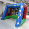 en gros 4x3x2m (13.2x10x6,5ft) avec 6 balles Patte-forme de football gonflables Postes de but cible de cible avec soufflant pour les divertissements