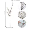 Flores decorativas 4pc 32.68 polegadas de seda de seda rosa branco leve pêssego flores de cereja decoração