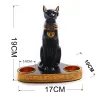 Carols Egyptien Cat Cat Chandelier Résine Figurine Figurine Décoration Vintage Cat Déesse Bastet Statue Home Office Decoration Garden Decoration Gift