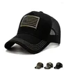 Ball Caps Men39s Camo Mesh Baseball American Flag Embrodery Trucker Camilier Summer Outdoor Sport Sun Hats Military Tactical Snapba7185016