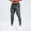 Novos jogadores calças calças de fitness muscular Camuflagem de camuflagem apertada de lazer esportivo de lazer