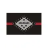 Drapeau de l'État de l'Arkansas Flag de ligne rouge 3x5 pi Banner de pompier 90x150cm Cadeau de festival 100d Polyester intérieur extérieur drapeau imprimé8166056