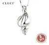 Cluci Silver 925 Shell Women Charm Pendants 925 Sterling Silver Conch Netlace Cage Jewelry Learl Lj2010161398151