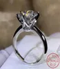 Vecalon Solitaire Promesse Diamond Ring 100 Real 925 STERLING Silver 8mm 5A CZ ANGAGE ANGAGE ANGURES POUR FEMMES BRIDAL JEWE6557605