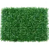 装飾的な花人工植物壁葉生け垣草草マット緑のパネルフェンス40x60cmホームガーデンウェディングパーティーの装飾