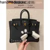 for Handbag Platinum Handbag Women with Lychee Pattern Togo Calf 25/30 Handmade Genuine Leather