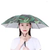 Bérets 15pcs parapluie extérieur pliable Femmes Femmes hommes pêcheurs couvre-soleil Camping Beach Head Hats