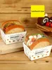 Einweg -Geschirr Sandbox -Kuchen Shop Werbung Backbrotbox Hamburger Takeout Travel Food Verpackung Home Q240507