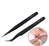 Precision Tweezer Anti Static Stainless Steel Straight Curved Pointed Eyelash Extension Tool Diy Hand Clip Nail Sticker Rhinestone5001941
