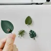 Maignants de 3pcsfridge Simulation de feuilles aimant le réfrigérateur Autocollants de bambou frais artistiques créatifs stéréo instes de la cuisine du vent.