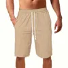 Men's Shorts Sports Blue Boardshorts Striped Casual Summer Chino White Dark Gray Workout Drawstring Brand