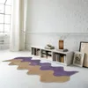 Carpets Tufting Wave Bedroom Tapis de chambre à coucher longs couleurs moelleux coulants de couloir du tapis de pavé