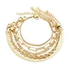 Очаровательные браслеты золотой цвет браслет из нержавеющей стали Кубинская цепь для женщин ювелирные изделия Подарки Оптовые Dropshipin D8F3