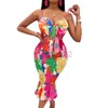 Casual jurken Designer Dress 2024 Zomer dames sexy en elegante bloemenprint sling vouw hippe jurk plus size jurken