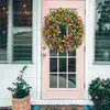 Decorative Flowers Eucalyptus Leaf Wreath Gift Artificial Plant Door Pendant Spring Summer Decoration Simulation Charming Farmhouse