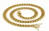 24K из нержавеющей стали 24K Gold Golding Casting Clasp Diamond Cuban Link Bracelece для мужчин Сборка цепочек 249439802