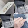 Luksusowy mój list do projektantki dla kobiet z diamentową wodą kropla pierścienia Pierścienie 18k złota plated Never Fade Premium Prezenty Prąży weselne