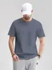 2024 Neues Herren-T-Shirt Pure Grey Schnelltrocknen kurz schläfrig Baumwolltop Slim Fit Urban Fashion Sommer Top S-4xl ddtxa67