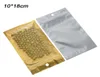 1018 cm matt Clear Clear Zipper Zip Lock Bags Gold Aluminium Foil Plast Package PACKE PAGG MED HANG HOLE MAT LACERY SHOW PACKAGING POUCHES5831051