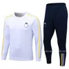 Entraînement Jersey Real Madrid 2324 Jersey Jersey à manches longues Adulte à moitié zip Jersey Pantalon de football du Real Madrid