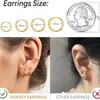 Hoop Earrings 2PCS Round Circle Gold Plated Huggie Small For Women Men Cartilage Ear Piercing Jewelry Pendientes Hombre Mujer