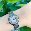 Cartre Luxury Top Designer Automatic Watches Blue Balloon Series 28 6 mm Gold Quartz Watch Womens Swiss Fashion with Original Box