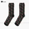 Donne Socks Brutti maglioni di vacanza - Flamingo Babbo Natale Claus Natale 2024 Renna degli alberi Funny Snowman Merry Elf Happy Holiday Festive