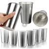 1 st roestvrij staal metalen bierbeker wijnbekers koffie tuimelaar thee melk mokken thuis reizen camping tumblers mok 30 ml70 ml180 ml320 ml 240428