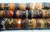 Ganz 50pcslot Mix Styles handgefertigte Männer039s Women039s Echtes Leder Tribal Surfer Cuff Armbänder Schwarz Brown brandneue 97320222257537