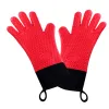 Gloves 1Pc Double Layer BBQ Oven Gloves Silicone for Cooking Grilling Waterproof Mitts kitchen utensils oven mitts