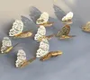 12PCLlot 3D pusta złote srebrne naklejki na ścianę motyla sztuka dekoracje domu naklejki ścienne na imprezę ślubne motyle 4094173