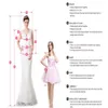 Şampanya Deniz Kızı V Muhorsiyen Julie Vino Elbiseler Boyun Kapağı Kollu Plaj Gelin Gown Dantel Aplike Illuison Gelinlik