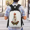 Plecak Matka Boża z Fatima Virgin Mary Plecaki dla mężczyzn Waterproof School College Portugal Różańca Katolicka torba drukowana