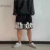 男子と女性のトレンドデザイナーファッショントレンディなrhudeパッチワークレター刺繍ドローストリングメッシュバスケットボールショートパンツメンズ女性ハイストリートビーチ