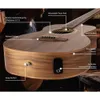 Travel di chitarra elettrica acustica di bambù Acacia 38 Kit per principianti completo per adulti e adolescenti - borsa da gig, pick, sintonizzatore, corde, capo, cinturino, bacugudo, chiave di capriata