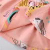 Robes de fille sautant les mètres nouveaux dinosaures d'arrivée imprimer les robes d'anniversaire à manches longues pour les enfants vestiment