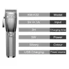 Electric Shavers Kemei k32 Rechargeable Hair Trimmer Professional Electric Cordless Adjustable Beard Hair Clipper Barber Hair Cutting Machine Set T240507