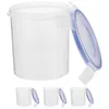 Storage Bottles 4pcs Household Breakfast Cup Portable Milk Large Mouth Container Holder
