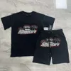 Trapstar Mens Tshirts Tshirt Tiger Teiger Track Cuit Письмо вышитые короткие рукава британская тренировка лондонская рубашка и шорты Set Central 8144 Enbo