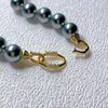 Collares colgantes de 10 mm Fashion Vintage Gray Pearl Pearl Pearl