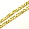 Plattierte 18K Gold Halskette 6 mm Breite für männliche Männer Frauen Mode Schmuck Edelstahl Figaro Kette 20039039360394308362