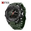 Wristwatches OFNS Top Brand Men's LED Digital Wrist Watches Military Waterproof Outdoor Sports Chronograph Electronic Analog Quartz Clock